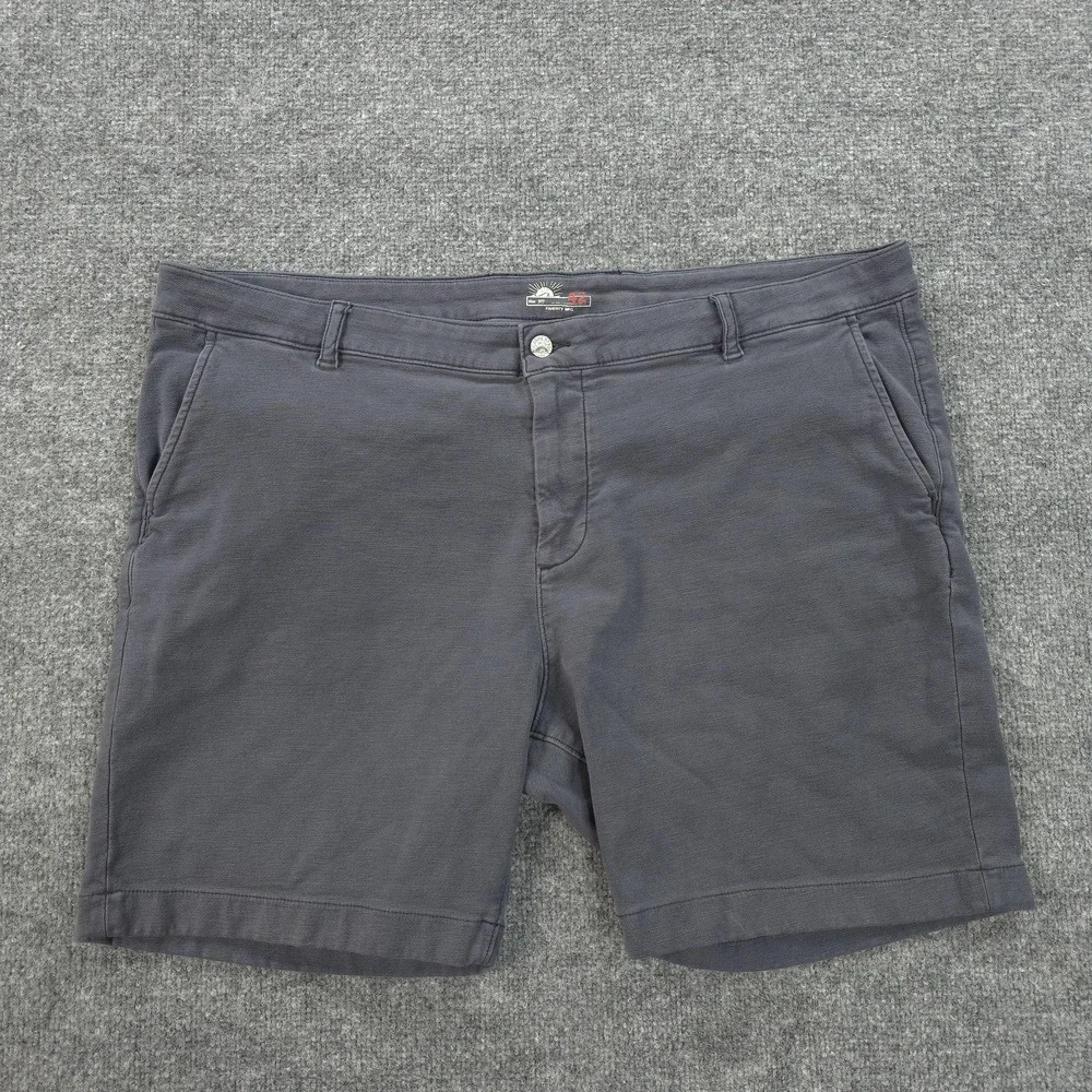 Faherty Shorts Mens 42 Blue Stretch Terry Chino Casual‎ Summer Travel Comfort